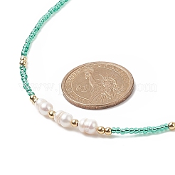 7шт 7 цвета натуральный жемчуг и стеклянные ожерелья из бисера набор для женщин NJEW-JN04184