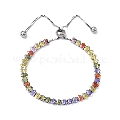 Tennisarmbänder aus 304 Edelstahl mit Pavé-Fassung und Zirkonia&nbsp;BJEW-G754-03P-05