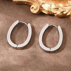 Boucles d'oreilles créoles en acier inoxydable 201&nbsp;EJEW-T056-03P-03
