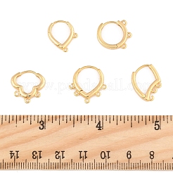 10 шт. 5 стиля латунная фурнитура для сережек-колец KK-FS0001-72