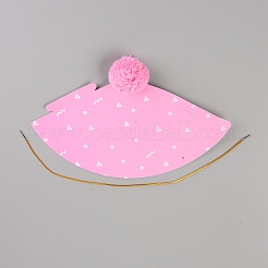 Chapeaux de fête à pompons en papier&nbsp;AJEW-WH0223-07D
