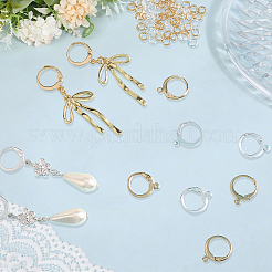 80 шт. 2-х цветная фурнитура для сережек из нержавеющей стали 304&nbsp;STAS-SC0010-55