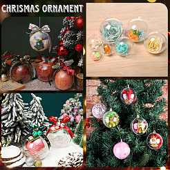 10 шт. прозрачных акриловых елочных шаров-подвесок&nbsp;DIY-CP0013-38B