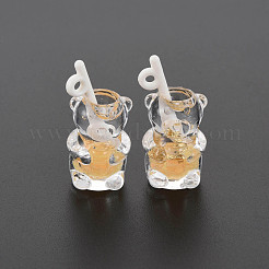 Подвески из прозрачной смолы RESI-T052-04G