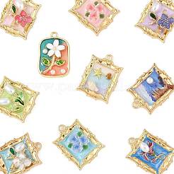 10шт 10 стиля подвески из сплава с эмалью&nbsp;ENAM-FS0003-27