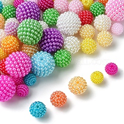 60шт 4 размера абс пластик имитация жемчуга бусины KY-FS0001-33