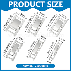 12 pz 6 stili fermagli per cinturini per orologi in ottone&nbsp;KK-PH0015-10