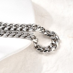 Браслеты из кубинской цепи из нержавеющей стали 304 для мужчин&nbsp;BJEW-B140-06D