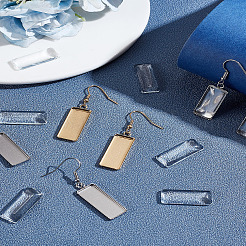 12 шт. 2-х цветные крючки для сережек из нержавеющей стали 304&nbsp;STAS-LP0002-04