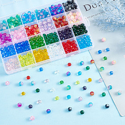 516 шт. 24 вида стеклянных бусин с эффектом кракле GLAA-PH0002-13