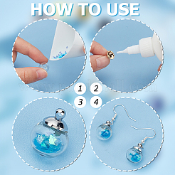 Набор для самостоятельного изготовления подвесных сережек в виде стеклянного шара DIY-PH0021-53