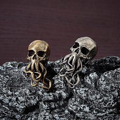 2 шт. 2-х цветные латунные европейские бусины KK-FH0004-59