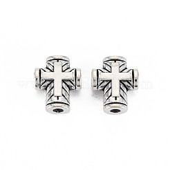 Сплавочные овальные бусины тибетского стиля  TIBEB-N005-049