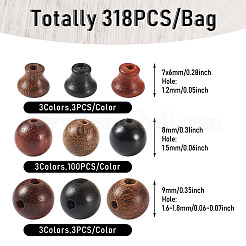 9 стиль буддийские деревянные бусины WOOD-KS0001-19