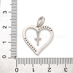 Латунные микро проложить кубического циркония подвески&nbsp;KK-U033-10P-02