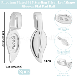 2 Stück: 925 flache KlebeKlauen aus Sterlingsilber&nbsp;STER-BBC0009-30