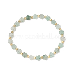 Браслеты из натуральных зеленых клубничных кварцевых бусин для женщин&nbsp;BJEW-JB11768-07