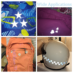 4 шт. 4 серебристых светоотражающих наклеек&nbsp;DIY-ME0002-03