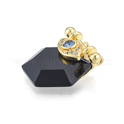 Латунные микропаве прозрачные подвески с фианитом KK-N227-106C