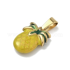 Breloques en acier inoxydable 304 émaillées en forme de fruits et légumes&nbsp;STAS-F336-02A-G