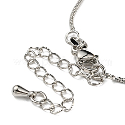 Долговечные латунные круглые ожерелья в виде змеи для женщин с покрытием из латуни&nbsp;NJEW-G105-03P