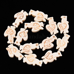 Синтетических нитей бирюзовые бусы UNKW-T001-08