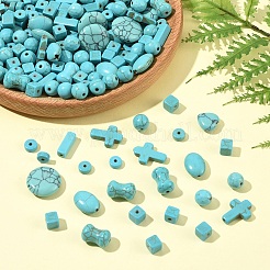 190 шт. 10 вида синтетических бирюзовых бусин&nbsp;G-YW0002-60
