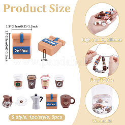 9 perle en silicone de style différent (9 styles au total)&nbsp;SIL-PH0001-43