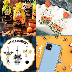 35шт 7 стиля хэллоуин подвеска из сплава эмали ENAM-CJ0003-98