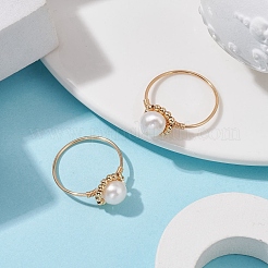 Натуральные перламутровые кольца RJEW-JR00601