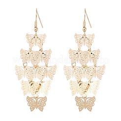 Boucles d'oreilles avec pendentif en laiton&nbsp;EJEW-B157-02B-G