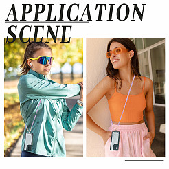 Акриловая бордюрная цепочка через плечо для мобильного телефона HJEW-AB00686