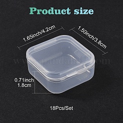 Contenants de perles en plastique transparent&nbsp;CON-YW0001-04
