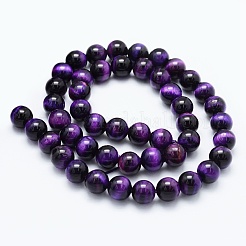 Природных тигровый глаз бисер нитей&nbsp;X-G-F561-8mm-B03