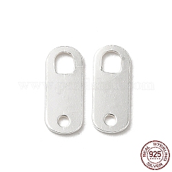 925 link in argento sterling, schede catena, con 925 francobollo, argento, 8x3.3x0.4mm, hole: 0.8 mm e 2x1.5 mm
