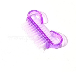 Cepillos de limpieza para cepillar los dedos de los pies y las uñas, mango de plástico agarre cepillo de uñas, orquídea, 6.4x3.3x1.4 cm