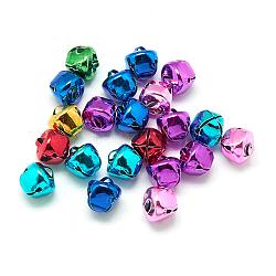 Iron Bell Charms, Mixed Color, 6mm