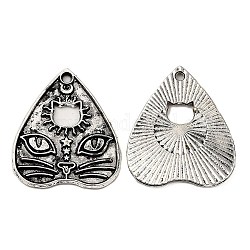 Pendente in lega stile tibetano, cadmio & nichel &piombo libero, argento antico, cuore, 26x22.5x1.5mm, Foro: 1.8 mm