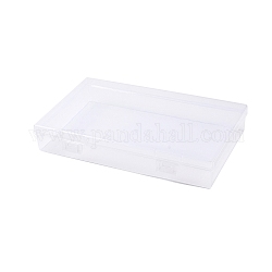 (распродажа с дефектом: поцарапан) прозрачная пластиковая коробка, прямоугольные, прозрачные, 17.8x10.9x3 см
