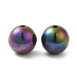 Perle di resina opaca iridescente, perline di caramelle, tondo, colorato, 12x11.5mm, Foro: 2 mm