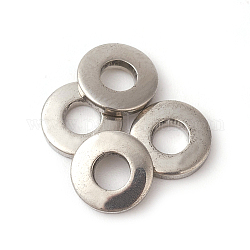 201 нержавеющей стали связывающий кольца, пончик, цвет нержавеющей стали, 8x1.5 мм, внутренний диаметр: 3.2~3.5 мм