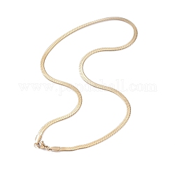 Chapado al vacío 304 collares de cadenas de serpiente de acero inoxidable, con broches de langosta, dorado, 17.7 pulgada (45 cm), 4mm