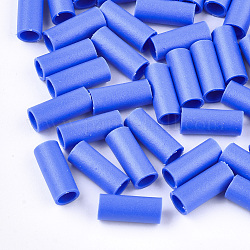 Резиновые бусины, трубка, синие, 12~12.5x5~5.5 мм, отверстие : 4 мм, Около 2800 шт / 500 г