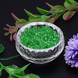 Imitaciones de abalorios de cristal facetado hebras austríaco, aaa grado, bicono, verde lima, 6x6mm, agujero: 0.7~0.9 mm, aproximamente 360 unidades / bolsa