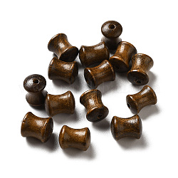 Perles en bois d'ébène naturel, non teint, perles de bambou, café, 10~11x7.5~8mm, Trou: 1.6~1.8mm, environ 1260 pcs/500 g