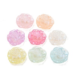 Luminous Acrylic Beads, Glitter Beads, Glow in the Dark, Rose, Mixed Color, 10.5x20x18mm, Hole: 2mm, about 362pcs/500g