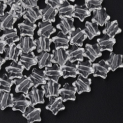 Perles en acrylique transparente, étoiles du nord, clair, 9x9.5x5.5mm, Trou: 2mm, environ 2000 pcs/500 g