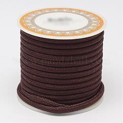 Полиэфирных нитей шнуры, кокосового коричневый, 4 мм, около 5.46 ярда (5 м) / рулон