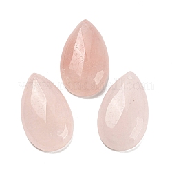 Pendentifs de quartz rose naturel, charmes de larme, 30x18x6~7mm, Trou: 1.6mm