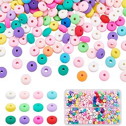 PH PandaHall About 450pcs Heishi Clay Beads 4 Marshmallow Colors 6mm Vinyl Heishi Beads Flat Roundelle Handmade Polymer Clay Beads for DIY Earring Necklace Choker Keychain Phone Lanyard